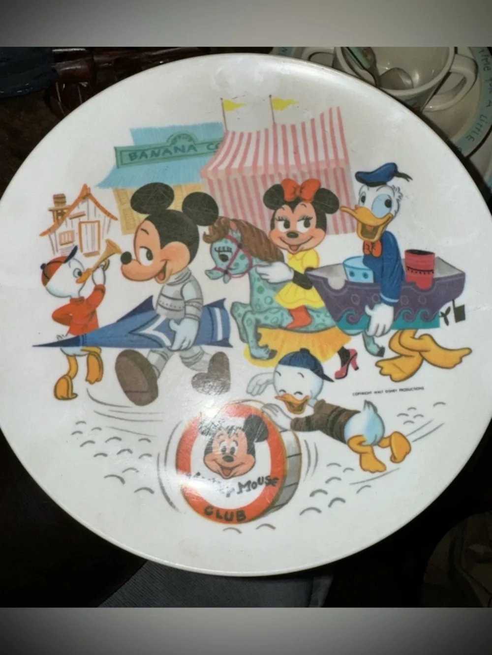Vintage Disney Mickey Mouse Club Kids Parade Decorative Plate